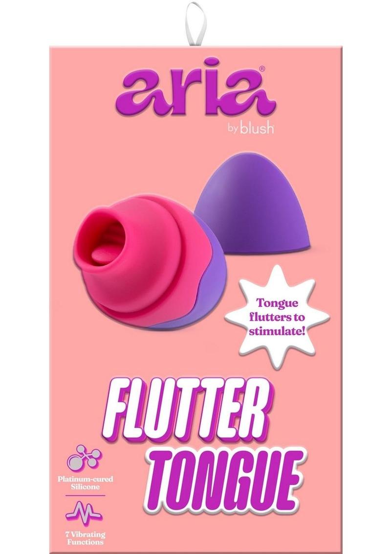 Aria Flutter Tongue Rechargeable Silicone Vibrator - Purple Aria Flutter Tongue Rechargeable Silicone Vibrator - Purple
