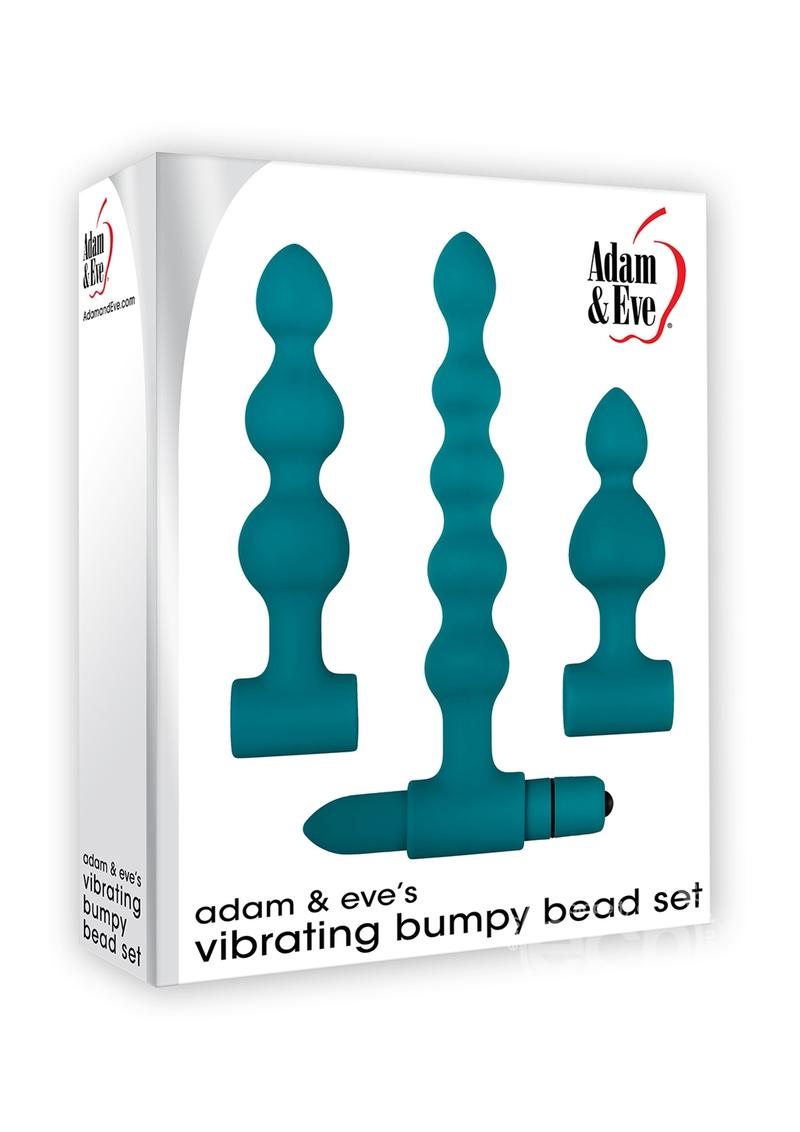 Adam & Eve Adam & Eve's Silicone Vibrating Bumpy Bead Anal Plug Kit wi Adam & Eve Adam & Eve's Silicone Vibrating Bumpy Bead Anal Plug Kit wi